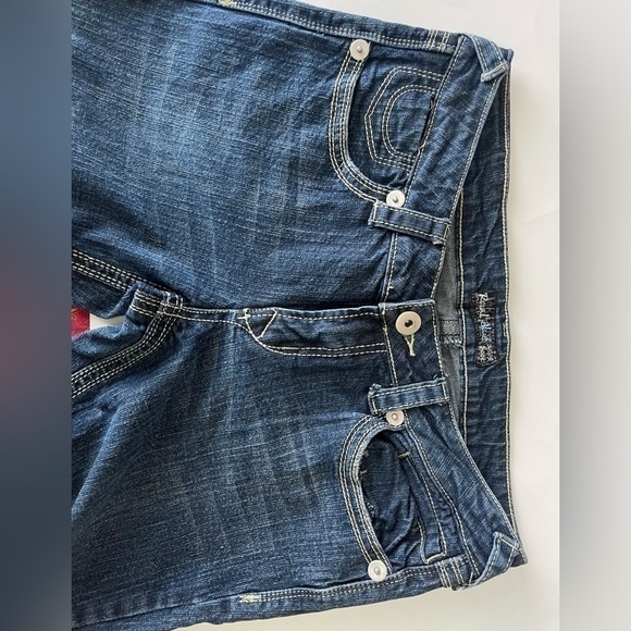 Women's Royal Blue Boot Cut Low Rise Express Jeans size 9X35 - Picture 5 of 9